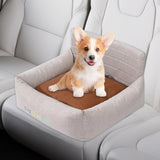 Maxbell Dog Car Seat Breathable Cat Car Seat for Small Medium Dogs Indoor Cats Bunny Beige