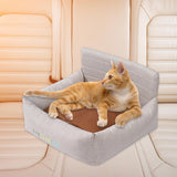 Maxbell Dog Car Seat Breathable Cat Car Seat for Small Medium Dogs Indoor Cats Bunny Beige