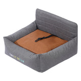 Maxbell Dog Car Seat Breathable Cat Car Seat for Small Medium Dogs Indoor Cats Bunny Gray