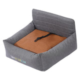Maxbell Dog Car Seat Breathable Cat Car Seat for Small Medium Dogs Indoor Cats Bunny Gray