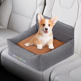 Maxbell Dog Car Seat Breathable Cat Car Seat for Small Medium Dogs Indoor Cats Bunny Gray