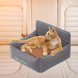 Maxbell Dog Car Seat Breathable Cat Car Seat for Small Medium Dogs Indoor Cats Bunny Gray