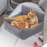 Maxbell Dog Car Seat Breathable Cat Car Seat for Small Medium Dogs Indoor Cats Bunny Gray