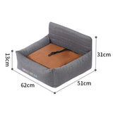 Maxbell Dog Car Seat Breathable Cat Car Seat for Small Medium Dogs Indoor Cats Bunny Gray