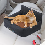 Maxbell Dog Car Seat Breathable Cat Car Seat for Small Medium Dogs Indoor Cats Bunny Black