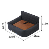 Maxbell Dog Car Seat Breathable Cat Car Seat for Small Medium Dogs Indoor Cats Bunny Black