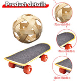 Maxbell Pet Mini Skateboard Tortoise Foraging Ball for Cockatiel Chameleons Reptiles