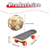 Maxbell Pet Mini Skateboard Tortoise Foraging Ball for Cockatiel Chameleons Reptiles