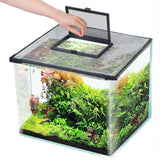 Maxbell Aquarium Anti Jumping Net Cover Mesh with Window Cuttable DIY Tear Resistant 90x45cm