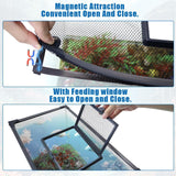 Maxbell Aquarium Anti Jumping Net Cover Mesh with Window Cuttable DIY Tear Resistant 90x50cm