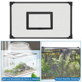 Maxbell Aquarium Anti Jumping Net Cover Mesh with Window Cuttable DIY Tear Resistant 90x50cm