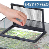 Maxbell Aquarium Anti Jumping Net Cover Mesh with Window Cuttable DIY Tear Resistant 90x60cm