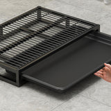 Maxbell Indoor Dog Potty Tray Washable Portable Mesh Grids Keep Clean Dog Litter Box black S