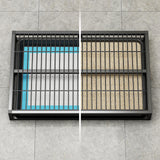Maxbell Indoor Dog Potty Tray Washable Portable Mesh Grids Keep Clean Dog Litter Box black S