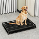 Maxbell Indoor Dog Potty Tray Washable Portable Mesh Grids Keep Clean Dog Litter Box black M