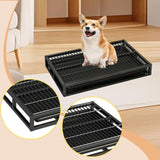 Maxbell Indoor Dog Potty Tray Washable Portable Mesh Grids Keep Clean Dog Litter Box black L