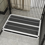 Maxbell Indoor Dog Potty Tray Washable Portable Mesh Grids Keep Clean Dog Litter Box White S