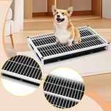 Maxbell Indoor Dog Potty Tray Washable Portable Mesh Grids Keep Clean Dog Litter Box White L