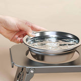 Maxbell Elevated Dog Bowls Stable Easy to Clean Removable Stainless Steel Food Bowls Gray
