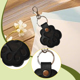 Maxbell Pet Hair Keepsake Keyring Key Holder Charm Cartoon Cute Dog Cat Fur Memorial Black