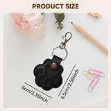 Maxbell Pet Hair Keepsake Keyring Key Holder Charm Cartoon Cute Dog Cat Fur Memorial Black
