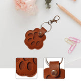 Maxbell Pet Hair Keepsake Keyring Key Holder Charm Cartoon Cute Dog Cat Fur Memorial Brown