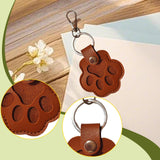 Maxbell Pet Hair Keepsake Keyring Key Holder Charm Cartoon Cute Dog Cat Fur Memorial Brown