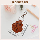 Maxbell Pet Hair Keepsake Keyring Key Holder Charm Cartoon Cute Dog Cat Fur Memorial Brown