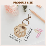 Maxbell Pet Hair Keepsake Keyring Key Holder Charm Cartoon Cute Dog Cat Fur Memorial Apricot