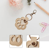 Maxbell Pet Hair Keepsake Keyring Key Holder Charm Cartoon Cute Dog Cat Fur Memorial Apricot