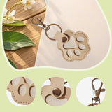 Maxbell Pet Hair Keepsake Keyring Key Holder Charm Cartoon Cute Dog Cat Fur Memorial Apricot