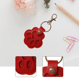 Maxbell Pet Hair Keepsake Keyring Key Holder Charm Cartoon Cute Dog Cat Fur Memorial Red
