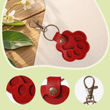 Maxbell Pet Hair Keepsake Keyring Key Holder Charm Cartoon Cute Dog Cat Fur Memorial Red