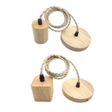 Maxbell Pendant Light Cord E27 Socket Retro Style for Cafe Hotel (Bulb Not Included) Square