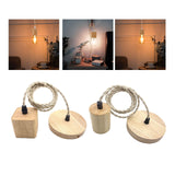 Maxbell Pendant Light Cord E27 Socket Retro Style for Cafe Hotel (Bulb Not Included) Square