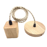 Maxbell Pendant Light Cord E27 Socket Retro Style for Cafe Hotel (Bulb Not Included) Square