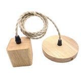 Maxbell Pendant Light Cord E27 Socket Retro Style for Cafe Hotel (Bulb Not Included) Square