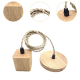 Maxbell Pendant Light Cord E27 Socket Retro Style for Cafe Hotel (Bulb Not Included) Square