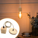 Maxbell Pendant Light Cord E27 Socket Retro Style for Cafe Hotel (Bulb Not Included) Square