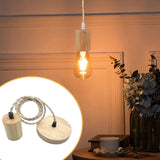 Maxbell Pendant Light Cord E27 Socket Retro Style for Cafe Hotel (Bulb Not Included) Round