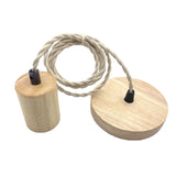 Maxbell Pendant Light Cord E27 Socket Retro Style for Cafe Hotel (Bulb Not Included) Round