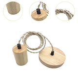 Maxbell Pendant Light Cord E27 Socket Retro Style for Cafe Hotel (Bulb Not Included) Round