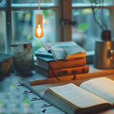 Maxbell Pendant Light Cord E27 Socket Retro Style for Cafe Hotel (Bulb Not Included) Round