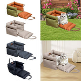 Maxbell Dog Car Seat Adjustable Strap Sturdy with Storage Pockets Puppy Booster Seat Green