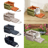 Maxbell Dog Car Seat Adjustable Strap Sturdy with Storage Pockets Puppy Booster Seat Green