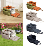 Maxbell Dog Car Seat Adjustable Strap Sturdy with Storage Pockets Puppy Booster Seat Green