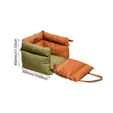 Maxbell Dog Car Seat Adjustable Strap Sturdy with Storage Pockets Puppy Booster Seat Green