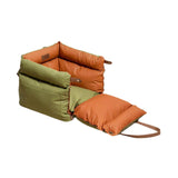 Maxbell Dog Car Seat Adjustable Strap Sturdy with Storage Pockets Puppy Booster Seat Green