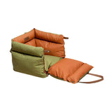 Maxbell Dog Car Seat Adjustable Strap Sturdy with Storage Pockets Puppy Booster Seat Green