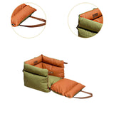 Maxbell Dog Car Seat Adjustable Strap Sturdy with Storage Pockets Puppy Booster Seat Green